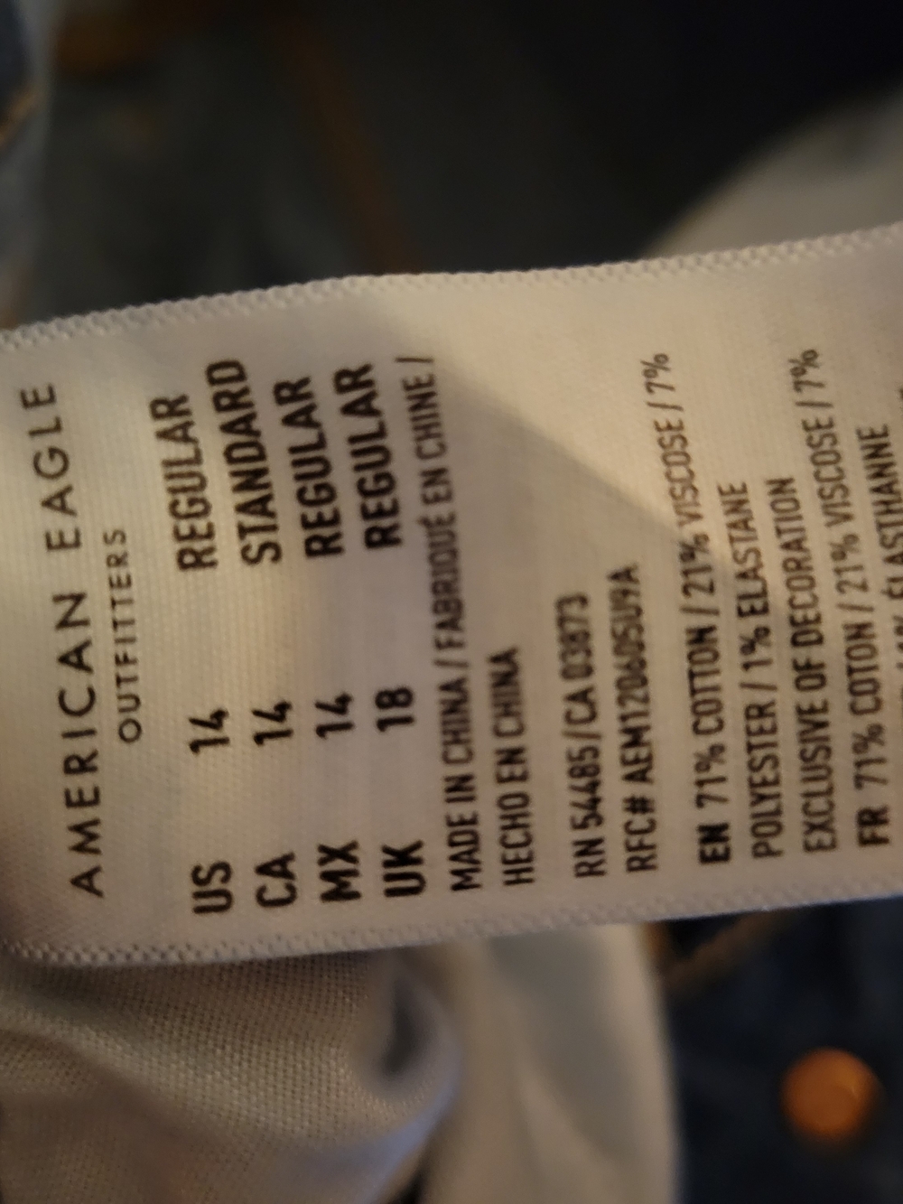 American Eagle Outfitters Distressed Blue Skinny Jeans - Picture 4 of 4
